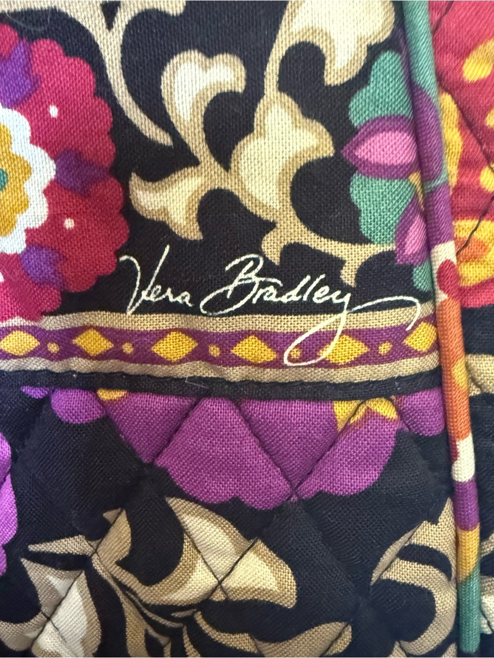 Vera Bradley Suzani Floral Tote with Multicolor Flowers Retired - Picture 3 of 5